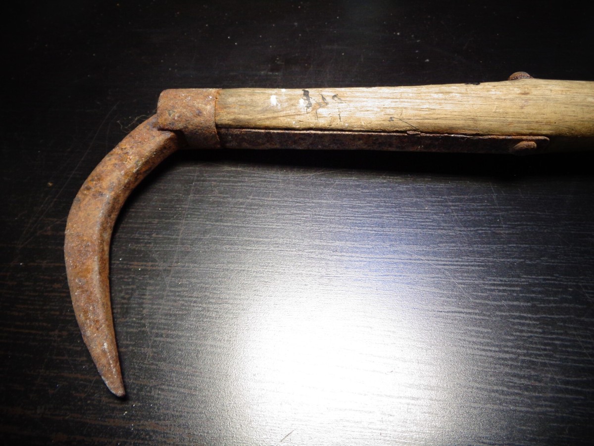 油絵 “Fish Catcher” ANTIQUE JAPANESE FISH MONGER HOOK TUNA HANDLER TOOL | eBay