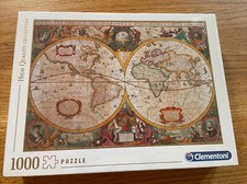 NEW IN BOX CLEMENTONI HIGH QUALITY 1000 PC PUZZLE OLD WORLD MAP NEW IN BOX