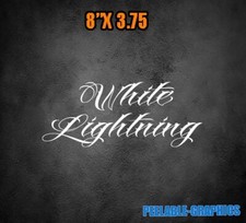 White Lightning 8 Decal Car Truck Diesel Sticker Jdm Turbo Euro Boost Lifted