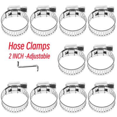 Fascette Stringitubo A Vite Senza Fine In Acciaio Inox 304 – Set Da 10 Pezzi, Misure Varie - Foto 3