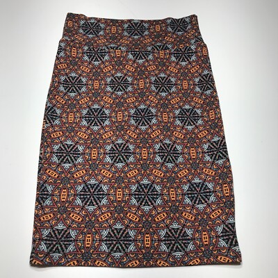 LulaRoe Skirt Womens Size XS Cassie Geometric Vector Pattern Pencil Pull On USA