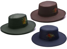 British Waxed Cotton Bush Outback Hat Fedora Crushable Luxury Wide Brim
