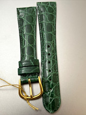 DeBeer PARIS 18 x 14 Watch Strap Genuine Crocodile Gloss Shiny Handmade Thin