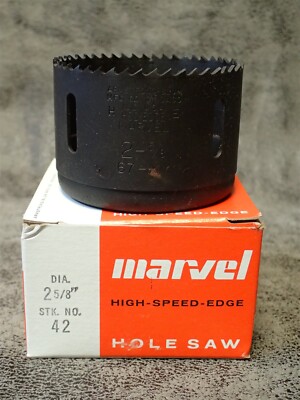 #42 Marvel Armstrong Blum 2-5/8'' Hole Saw, 1-3/4'' Cutting Depth, HSS Tooth (W13)