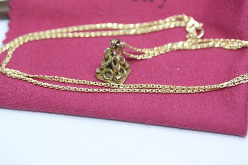 Antiker 1850 georgianischer viktorianischer Anhänger 10K massives Gold Mädchen Damen 18" Halskette - Bild 8 von 12