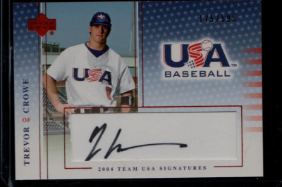 Trevor Crowe 2005 UD USA Baseball Team USA Signatures RC Autograph 174/595 Mint+