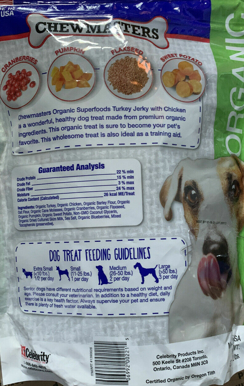 chewmasters organic turkey jerky