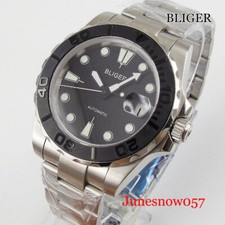 BLIGER High Quality Sapphire Automatic Men Watch MIYOTA Movement Steel Band