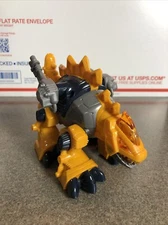 HAP-P-KID M.A.R.S. Dinoforce Cybotronix Yellow Stegosaurus Toy Un-Tested 