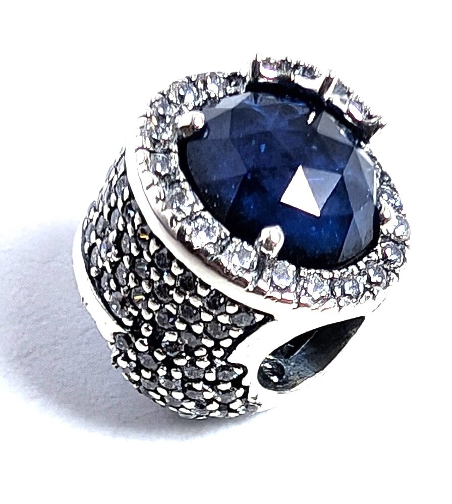 Authentic Pandora Charm, Dazzling Snowflake with Blue Crystal, #796358NTB