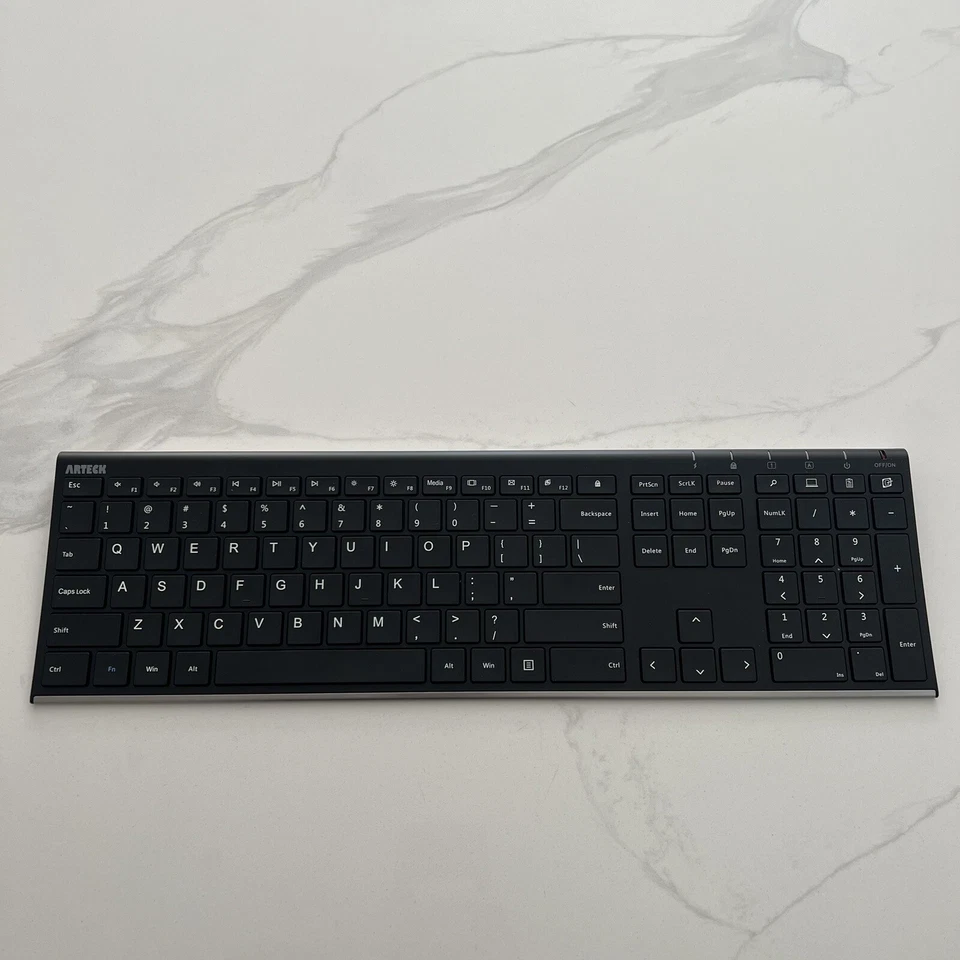 ARTECK HW192 Wireless Keyboard Stainless Steel Ultra Slim - Image 3 of 4