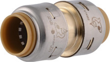 Max 1/2 Inch Coupling, Push to Connect Brass Plumbing Fitting, PEX Pipe, Copper,