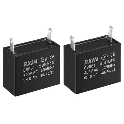 2 Stück CBB61 Betriebskondensator 450V AC 3uF Einzeln Pol für Deckenventilator