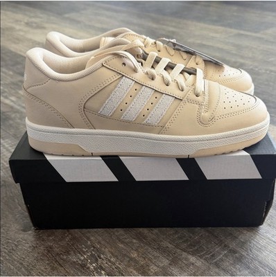 adidas Break Start Low W Women's Beige Leather Comfort Athletic Sneakers JP7516