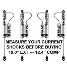 4 Cognito Dual Shock Hoop Fox 2.0 Front Reservoir Shocks 01-10 Gm 2500hd 3500hd