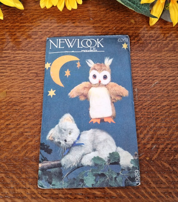 New Look Maudella Schnittmuster 6261 Katze und Eule Plüsch Kuscheltiere Teilschnitt
