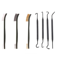 7PCS Gun Cleaning Brush & Pick Tools Double-Ended Brass Steel Nylon Clean Steel