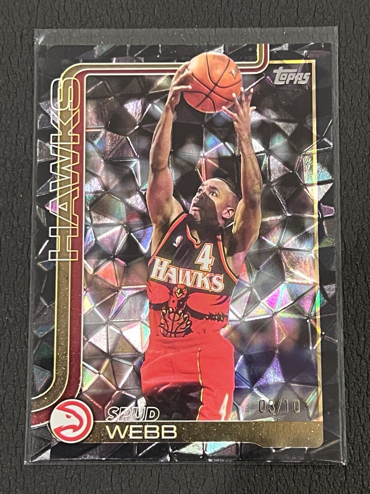 2025-26 Topps Flagship SPUD WEBB Diamante Black  /10 Atlanta Hawks #266