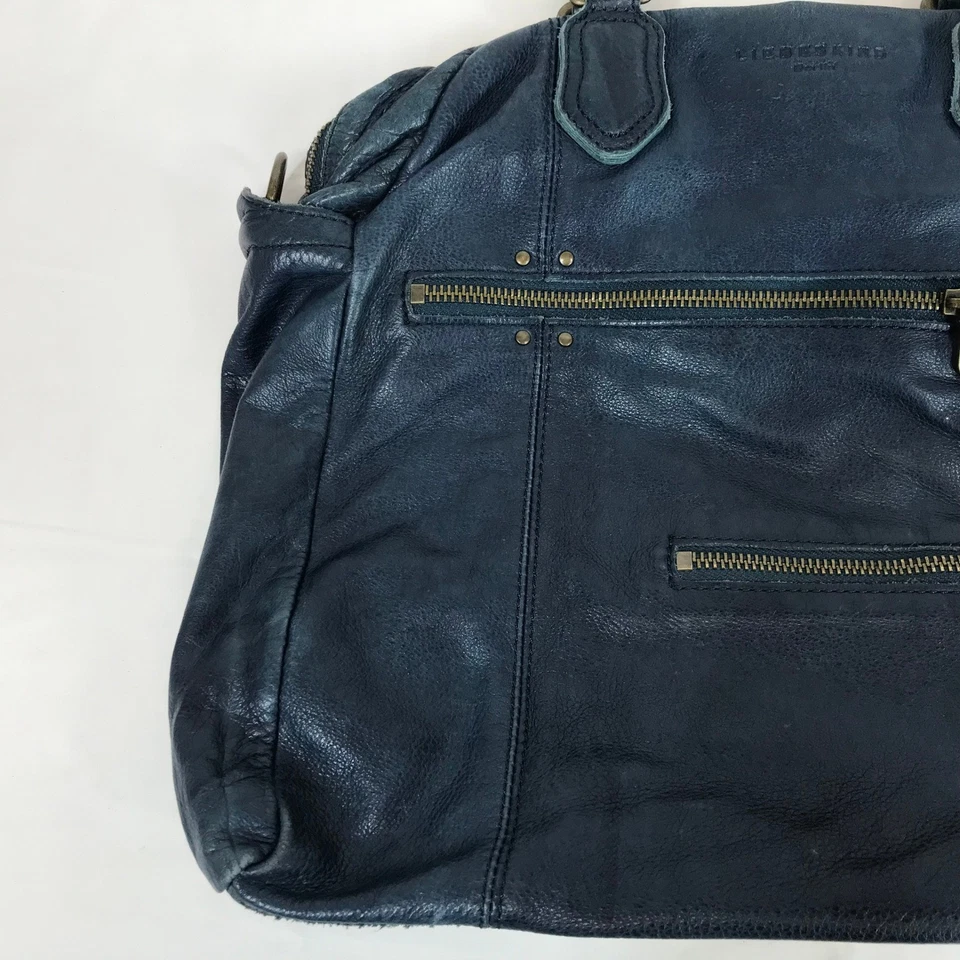 Bolso de hombro Liebeskind Berlin de cuero de vaca azul verdoso Foto 2 de 4