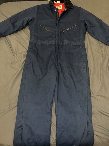 WALLS BLIZZARD PRUF INSULATED COVERALLS BLUE SIZE XLARGE TALL CHEST 46-48 - Picture 1 of 9