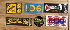 Bay Area Vintage Rock Station FM Stickers. Kome Kmel Ksjo Krqr Ksan
