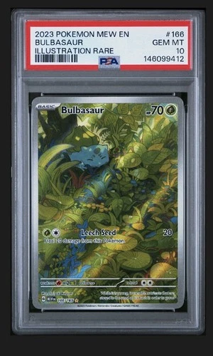 Pokémon Bulbasaur Illustration Rare Holo 166/165  151 PSA 10