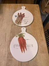 2 Effetti Home Trivets Handmade In Italy 8x10 Asperagus & Carrots