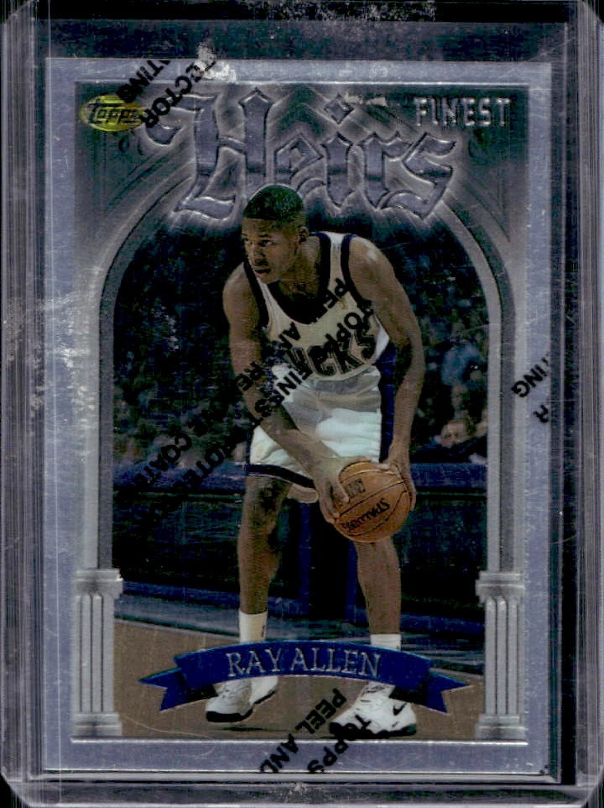 1996-97 Topps Finest Ray Allen Heirs RC Silver #252 Bucks Rookie