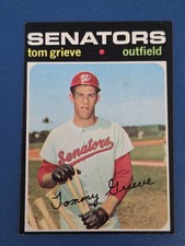 1971 Topps Rookie #167 Tom Grieve Washington Senators BASEBALL Card 1O. rookie card picture