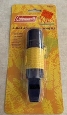 Emergency Whistle 4 in 1 Survival Compass Safety Coleman Kids Outdoor Gear NOS