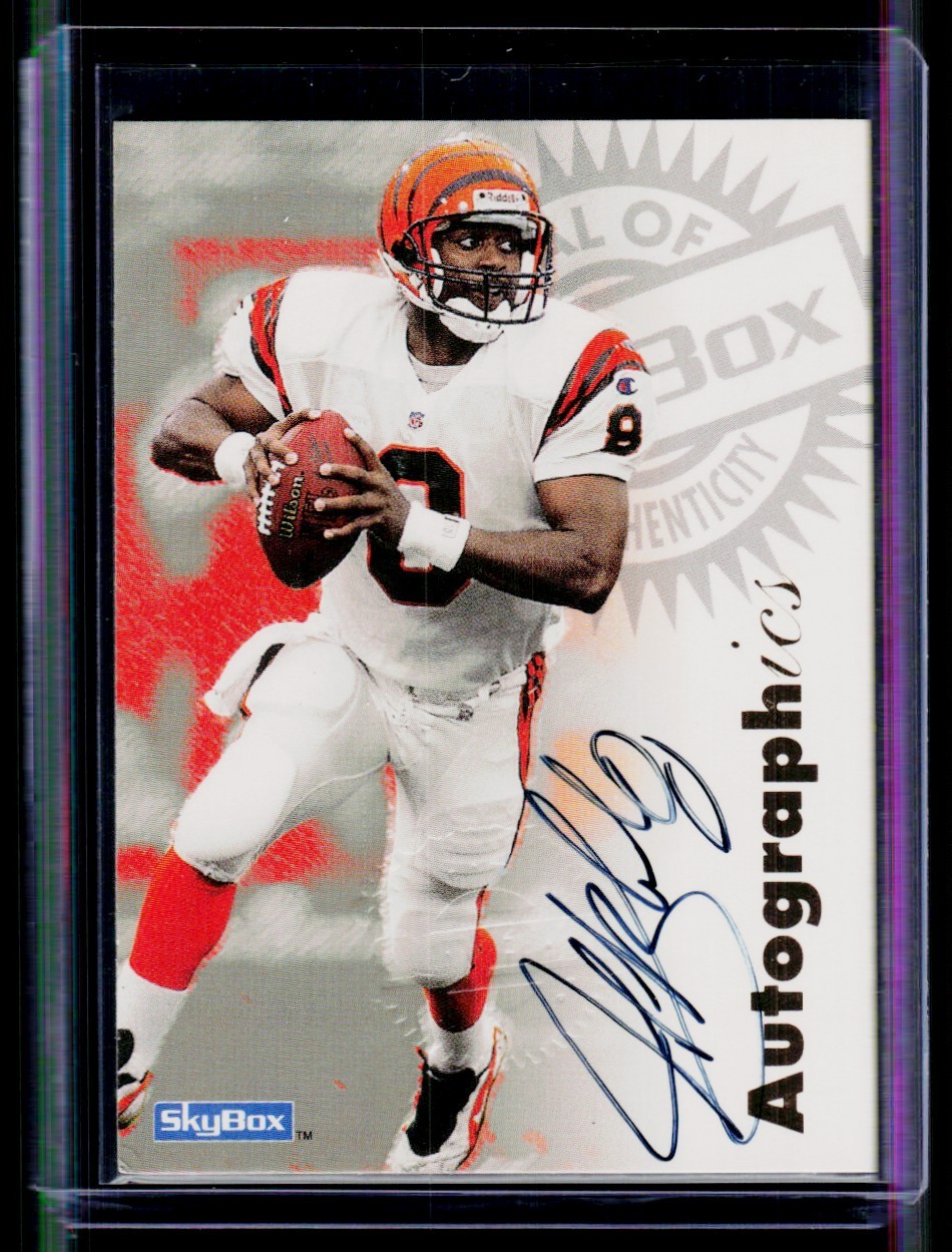 1997 SkyBox Premium Autographics Jeff Blake Auto Cincinnati Bengals