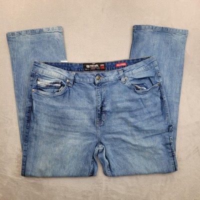 Ecko Unltd Jeans Mens 38 Relaxed Fit Blue Denim Straight Leg Carpenter Pockets