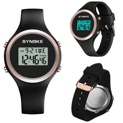 Boys and Girls Fashion Watch Sports Watch Large-screen Electronic Black Watch US