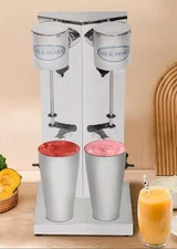 Commercial Double-Head Milkshake Maker – 2×180W Stainless Steel Mixer