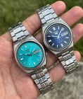 Lot of 2 Vintage Seiko 5  Men's  7009 Automatic Watch Tiffany Blue Dial Day/Date