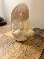 Vintage Ceramic Virgin Mary Praying Hands Planter - Made In Japan