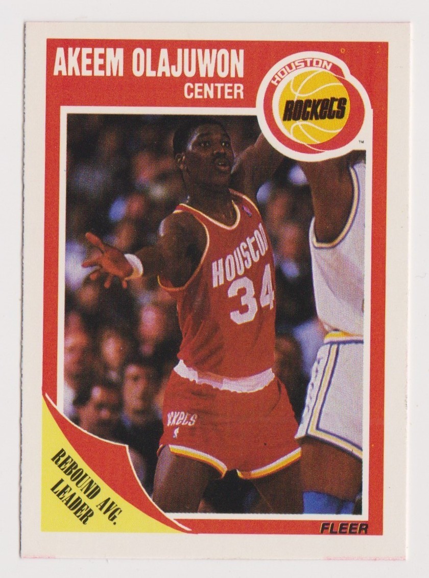 1989-90 Fleer #61 Akeem Hakeem Olajuwon Rockets NM+ | eBay