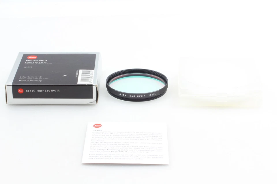 BOXed [Top MINT] Leica 13414 E60 60mm UV-IR Filter black noir schwars From JAPAN - Image 2 of 4