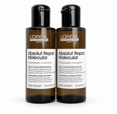 Loreal Professional Absolut Repair Molecular Rinse-Off Serum 2 x 75ml - 150 ml