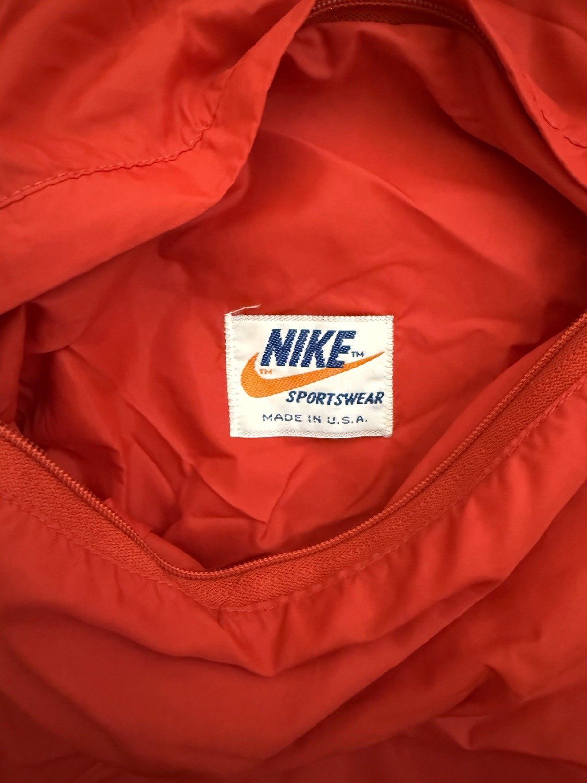 Vintage Nike Anorak Windbreaker  Early 1980s Made in USA Red Medium thumbnail 6