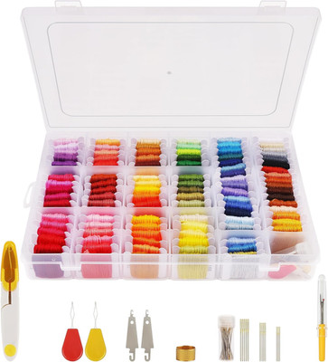 Handi Stitch 148 Stück Stickgarn - Kreuzstich-Set mit Kunststoffbox