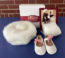 American Girl Samantha Party Slippers Hat  Muff In Box Lot