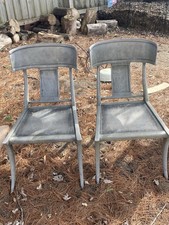 Michael Taylor Cast Aluminum Klismos Garden Chairs - 2