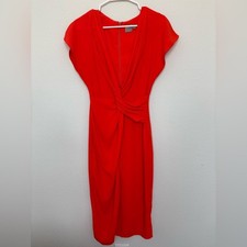 NWT Women's Stunning ASOS Orange Twist Midi Dress With Kimono Sleeve Size 0