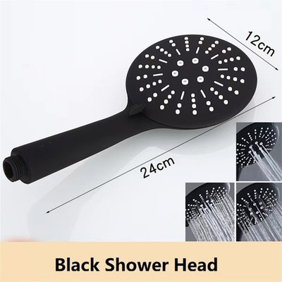Black Sunflower 3 Modi Handbrause Duschkopf mit gro?er 12 cm runder Abdeckfl?c