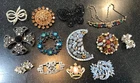 12 Pcs Vintage Signed Designer Costume Jewelry Parts/Repair Weiss Coro Pell +++