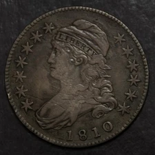 1810 Capped Bust  Half Dollar XF Old Obverse Scratches Lot 2857