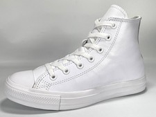 Brand New Converse Chuck Taylor All Star Mono White Leather High Trainers Size 6