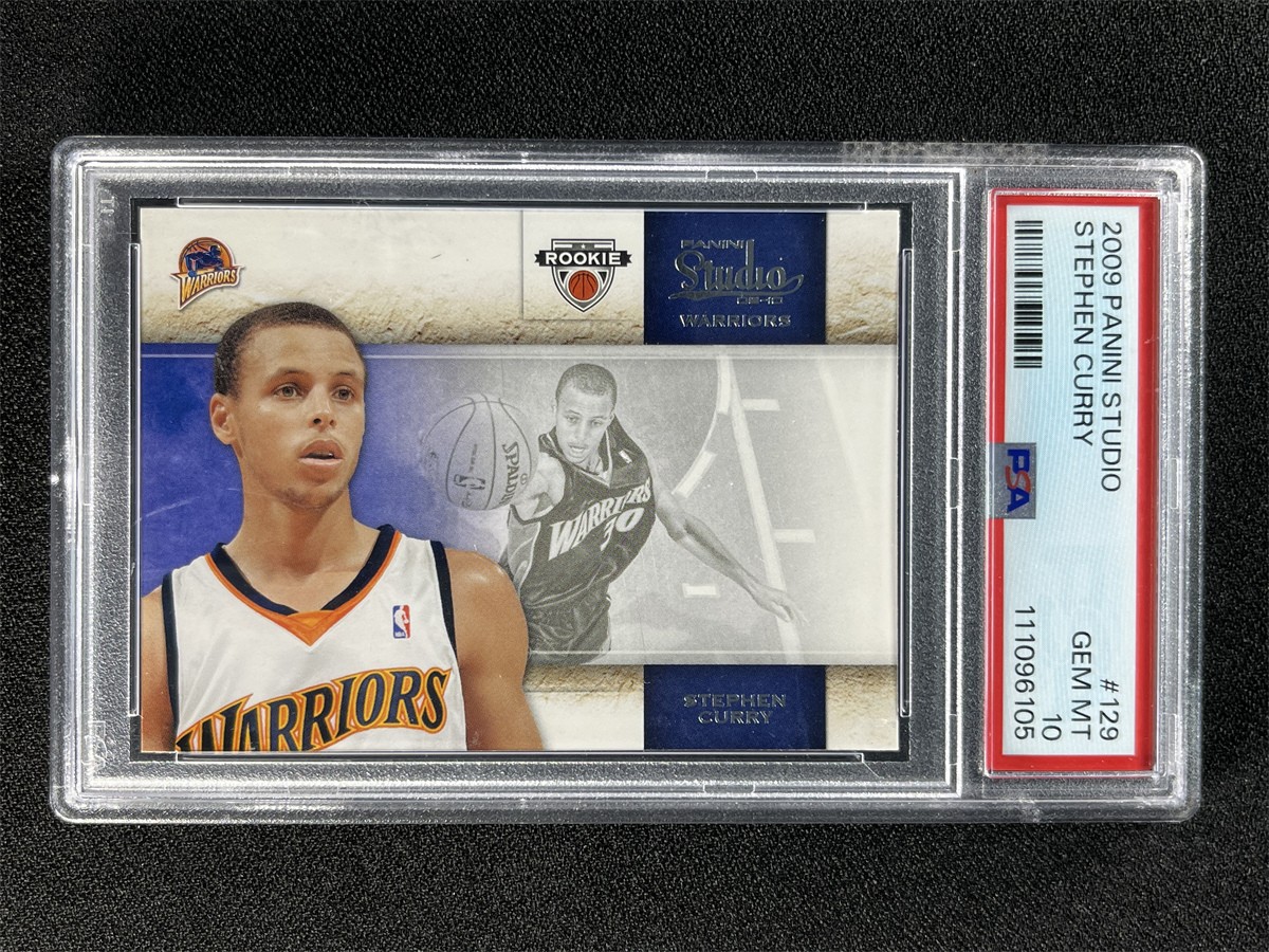 2009-10 Panini Studio Stephen Curry #129 RC Rookie Warriors PSA 10 GEM MT
