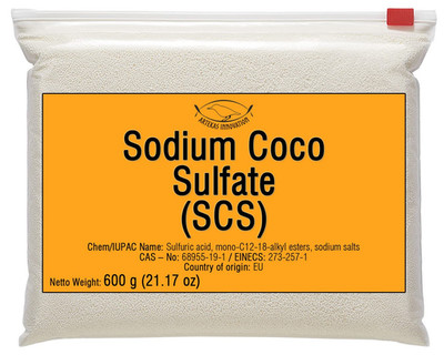 SODIUM COCO SULFATE (SCS) - Fine Granules - Anionic, Foaming Surfactant - for Ho